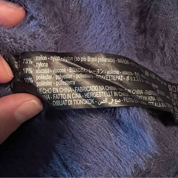 Zara blue fuzzy sweater. Size medium - Picture 5 of 11